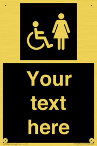 Custom information: black panel disabled and female